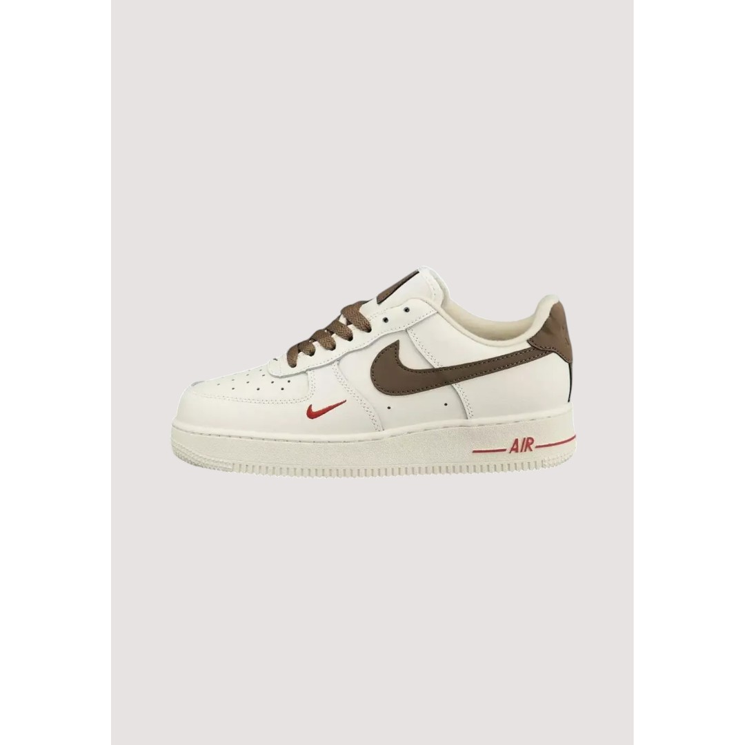 nike-air-force-1-low-white-brown-1 NIKE AIR FORCE 1 LOW CREAM-BROWN SHOES