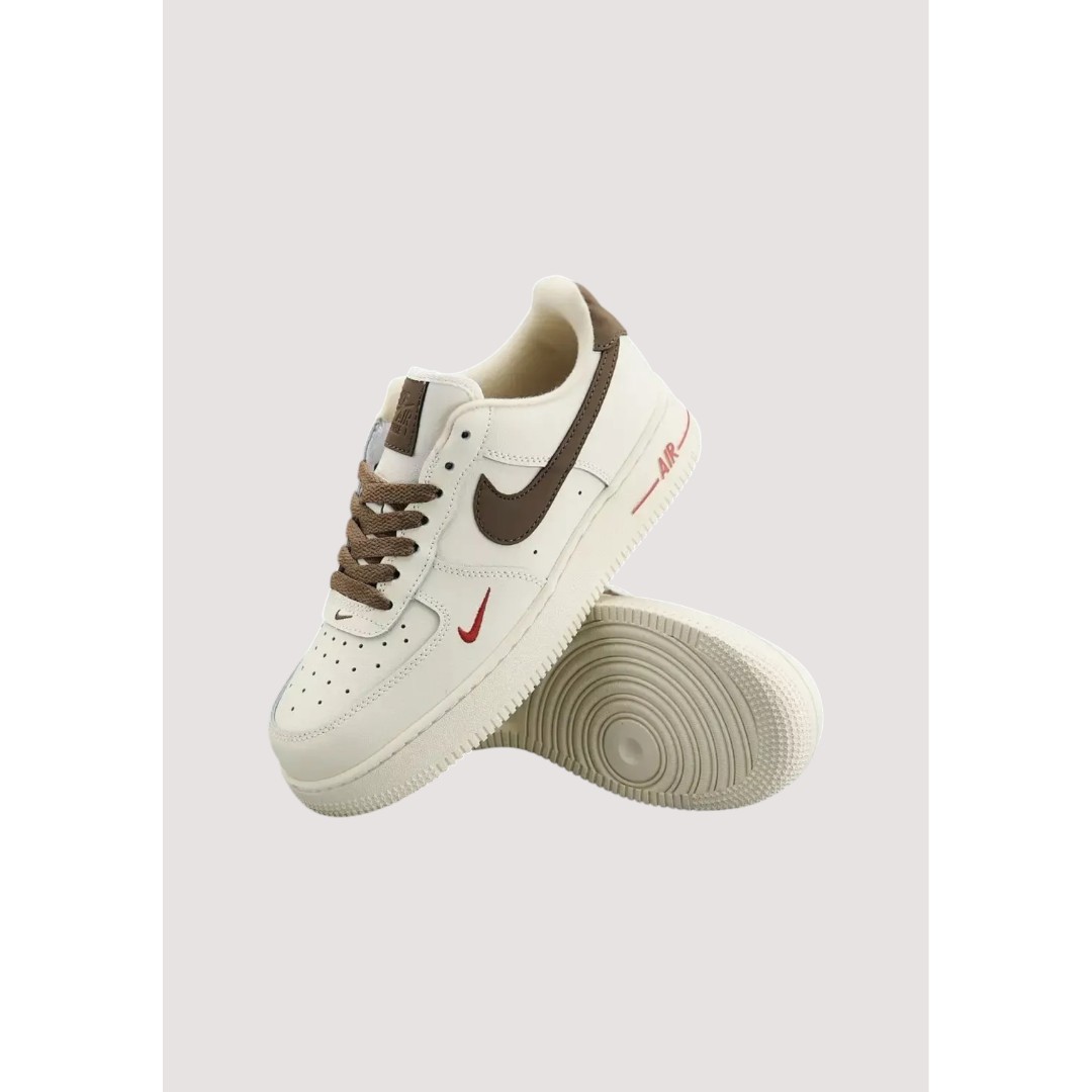 nike-air-force-1-low-white-brown-2 NIKE AIR FORCE 1 LOW CREAM-BROWN SHOES
