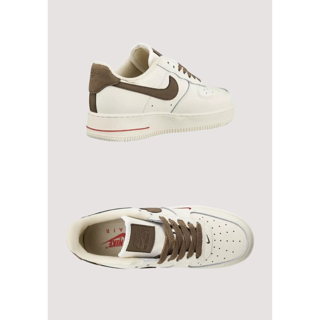nike-air-force-1-low-white-brown-4 NIKE AIR FORCE 1 LOW CREAM-BROWN SHOES