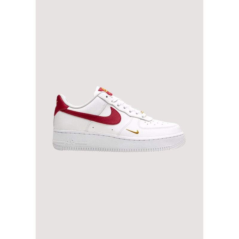 NIKE AIR FORCE 1 LOW PURE WHITE-RED SHOES.