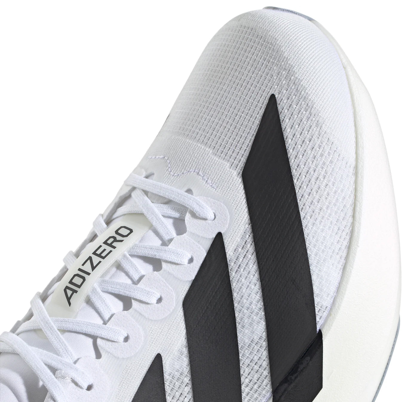 ADIZERO EVO SL WHITE BLACK EXTRA SOFT LIGHTWEIGHT SHOES.