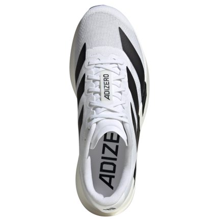 ADIZERO EVO SL WHITE BLACK EXTRA SOFT LIGHTWEIGHT SHOES.