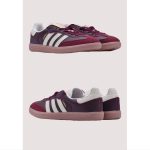 ADIDAS SAMBA OG MAROON GOLD METALLIC SHOES - Image 4