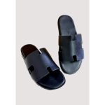 HERMÈS IZMIR BLACK SLIDE MEN D2