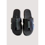 HERMÈS IZMIR BLACK SLIDE MEN D2