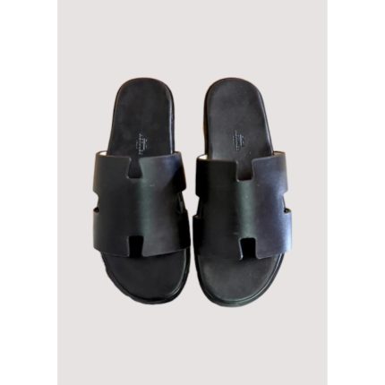 HERMÈS IZMIR BLACK SLIDE MEN D2