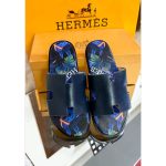HERMÈS IZMIR NAVY PRINTED SLIDE MEN
