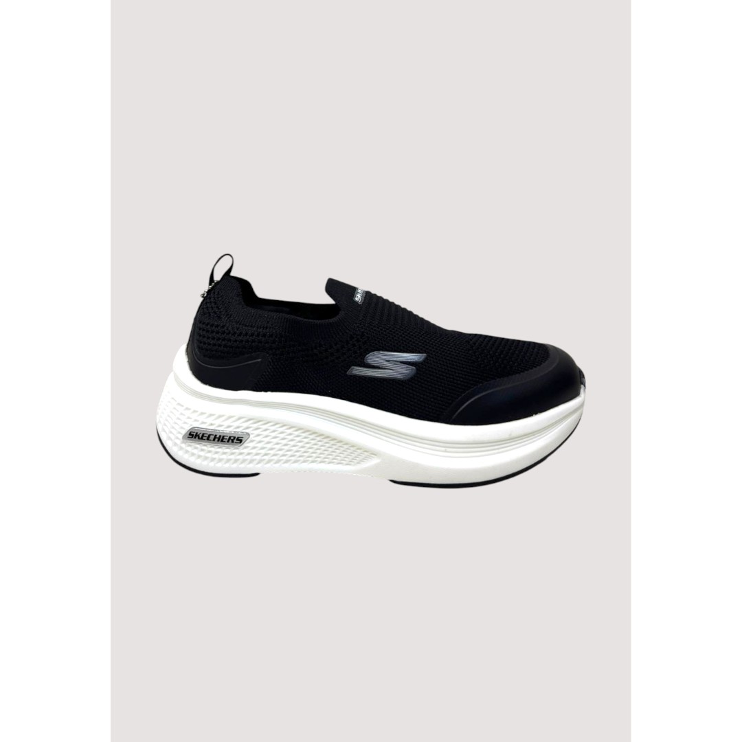 skechers-black-white-women-1 SKECHERS BLACK-WHITE SLIP ON WOMEN SHOES