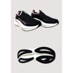 SKECHERS MAX CUSHION BLACK PINK-WHITE SLIP ON WOMEN SHOES