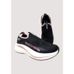 SKECHERS MAX CUSHION BLACK PINK-WHITE SLIP ON WOMEN SHOES