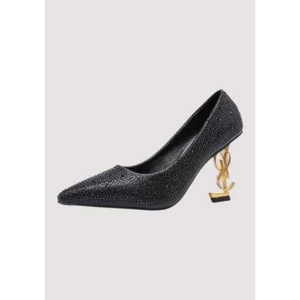 YSL BLACK PEARL SAINT LAURENT PUMP LUXURY HEEL