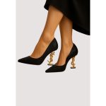 YSL BLACK PEARL SAINT LAURENT PUMP LUXURY HEEL