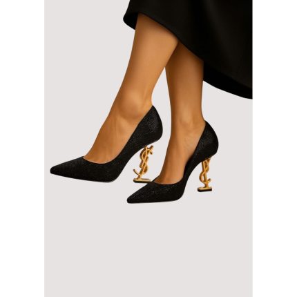YSL BLACK PEARL SAINT LAURENT PUMP LUXURY HEEL