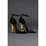 YSL BLACK AND GOLDEN OPYUM SAINT LAURENT HEEL