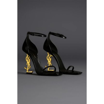 YSL BLACK AND GOLDEN OPYUM SAINT LAURENT HEEL