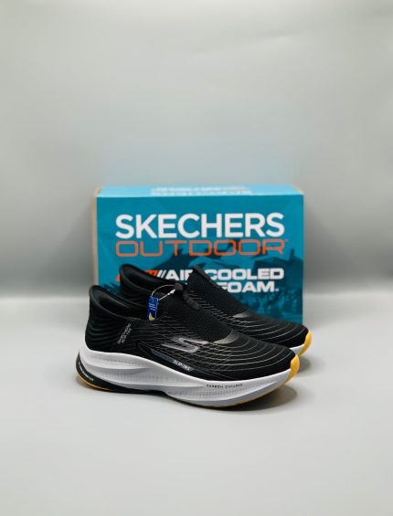 SKECHERS SLIP IN ARCHFIT 'CARBON INFUSED' BLACK SHOES