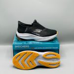SKECHERS SLIP IN ARCHFIT 'CARBON INFUSED' BLACK SHOES