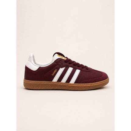 ADIDAS SAMBA OG MAROON GOLD METALLIC SHOES