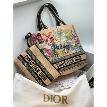 CHRISTIAN DIOR TOTE BAG PARIS BEIGE