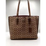COACH MOLLIE BROWN GRAND TOTE SIGNATURE CANVAS.