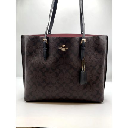 COACH MOLLIE COFFEE GRAND TOTE SIGNATURE CANVAS.