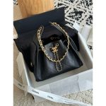 CNEL CAVIAR BLACK MINI 25 SMALL HANDBAG.