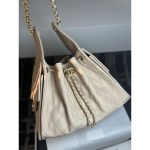 CNEL CAVIAR WHITE MINI 25 SMALL HANDBAG.