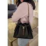 CNEL CAVIAR BLACK MINI 25 SMALL HANDBAG. - Image 2