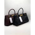 JW PEI ELORA WOVEN TOTE MAROON HANDBAG.