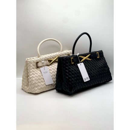 Intricate Woven Aesthetic: Showcases a premium Woven PU Leather construction for a recognizable and sophisticated luxury look that adds texture to any outfit. Versatile Carrying Options: Features a fixed 3.54″ drop handle and includes a detachable crossbody strap (18.90″ ~ 22.83″), allowing you to transition from an elegant handheld tote to a functional shoulder bag. smartphone compatible: thoughtfully sized to perfectly fit an iphone 15 pro max and all other smartphone models with ease. premium gold accents: finished with high-quality gold-tone hardware that maintains the bag’s clean lines and ensures your belongings stay safe. complete boutique set: your purchase comes with the official brand box and signature dust bag, ensuring a complete and high-end unboxing experience.