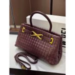 JW PEI ELORA WOVEN TOTE MAROON HANDBAG.