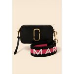 MARC JACOBS SNAPSHOT CAMERA BAG BLACK GOLD LOGO STRAP