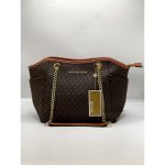 MICHAEL KORS JET SET LARGE TOTE COFFEE BROWN BAG.