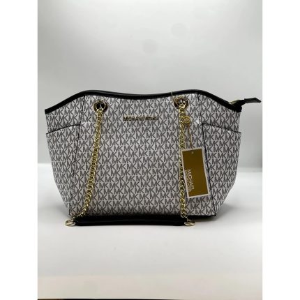 MICHAEL KORS JET SET LARGE TOTE WHITE BAG.