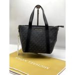 MICHAEL KORS PRATT BLACK SMALL TOTE BAG.