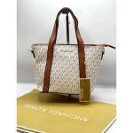 MICHAEL KORS PRATT BEIGE SMALL TOTE BAG.