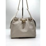 CHANEL 25 HOBO QUILTED WHITE HANDBAG.