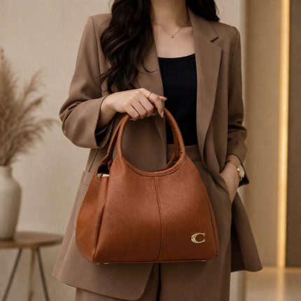 COACH LANA BROWN MINI TOTE SHOULDER BAG 23.