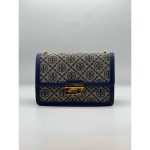 TORY BURCH BLUE T MONOGRAM SHOULDER BAG.