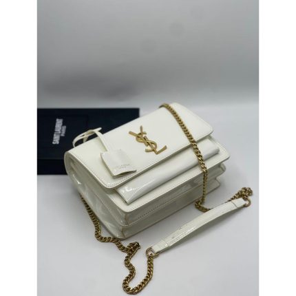 YSL SAINT LAURENT CROSS BODY WHITE SHOULDER BAG