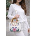 GUCCI DIANA BAMBOO SMALL WHITE HANDLE BAG