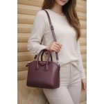 GIVENCHY ANTIGONA SATCHEL BURGUNDY HANDBAG