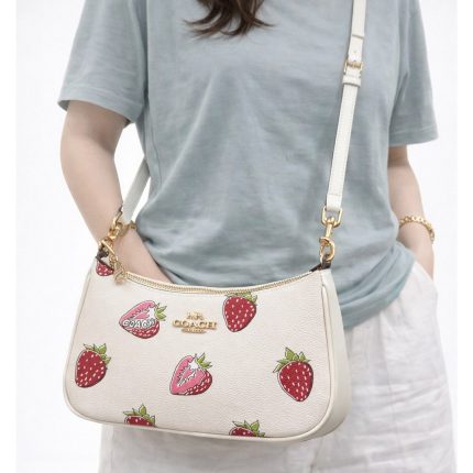 COACH TERI SHOULDER WHITE BAG