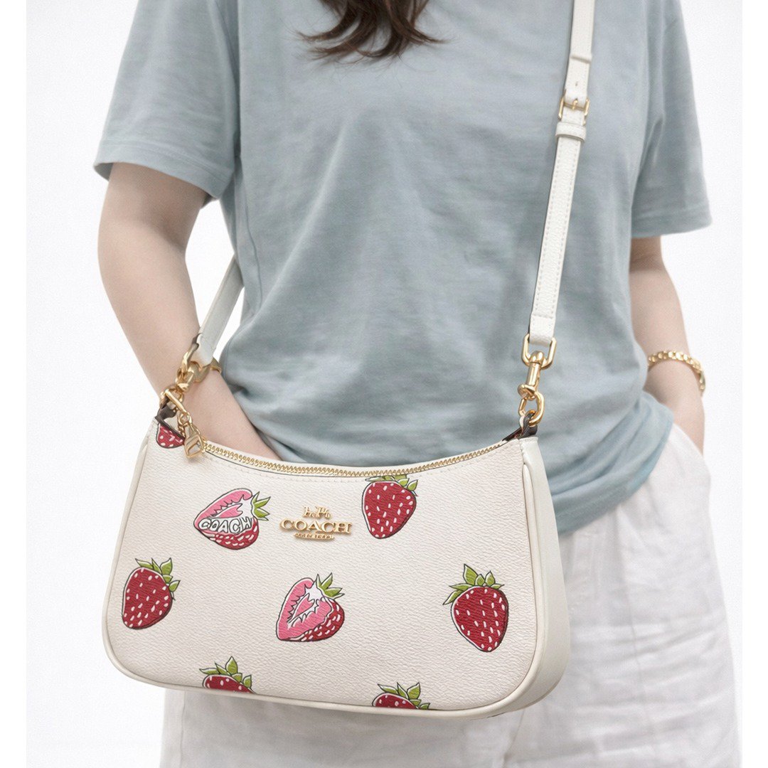 COACH TERI SHOULDER WHITE BAG
