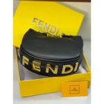 FENDI GRAPHY MINI HOBO FENDI LETTER BLACK SHOULDER BAG