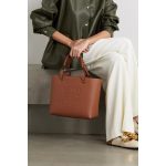 LOEWE ANAGRAM SMALL BROWN LEATHER TOTE BAG