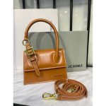 JACQUEMUS LE CHIQUITO MOYEN BOUCLE BROWN BAG