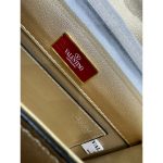 VALENTINO GARAVANI BROWN MICRO LOCO EMBELLISHED CRYSTAL SHOULDER BAG