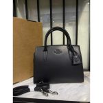 COACH ANDREA BLACK CARRYALL BAG.