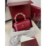 GUCCI BAMBOO 1947 TOP HANDLE MINI BURGUNDY BAG